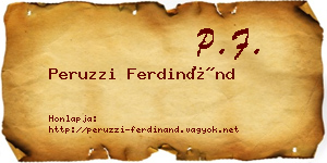Peruzzi Ferdinánd névjegykártya